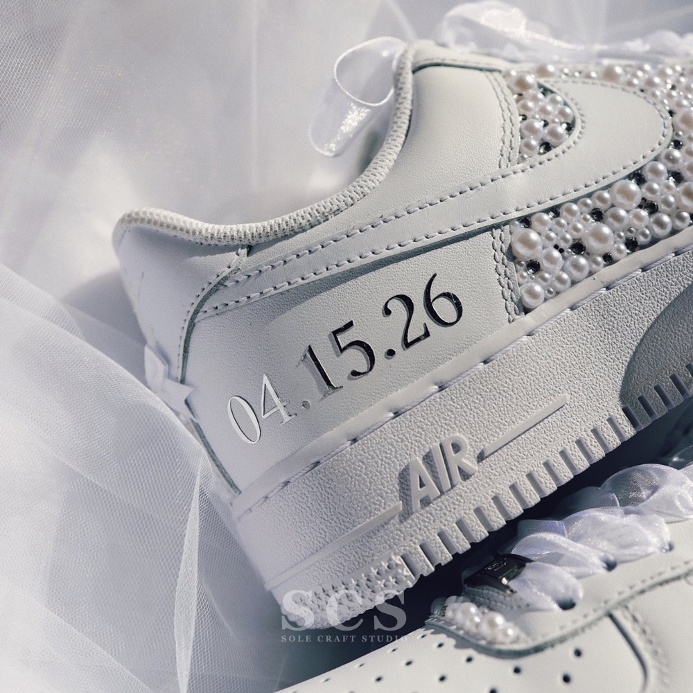 Personalized Wedding Sneakers for the Bride - Nike Air Force